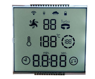 Layar LCD Monochrome TN 7 Segmen 4 Digit Alfanumerik Dengan Konektor Tahan Air 18 Pin